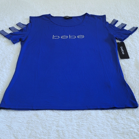 bebe Blue💙 Top with Cutout✂️ Sleeve Detail - NWT - Picture 13 of 16